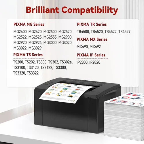 Vista 2 de 246XL - Cartuchos de tinta de color compatibles con Cannon CL-246 246 XL CL-246XL para Canon PIXMA TR4520 TS302 MG2525 TR4527 TS3322 MG3022 MX490
