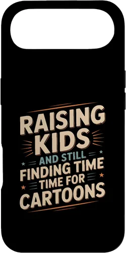 Vista 26 de Raising Kids and Still Finding Time Time for Cartoons Humor Case for iPhone XR