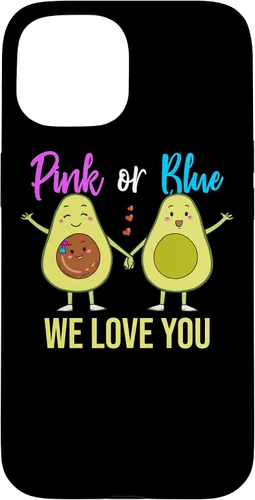 Vista 6 de Pink Or Blue Parents Gender Reveal Baby Shower Party Avocado Case for iPhone 17