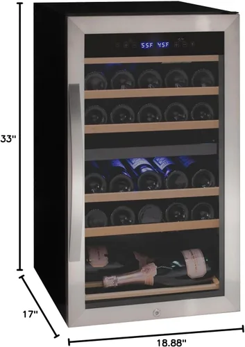 Vista 9 de Allavino KWR28D-2SR Refrigerador de vino, 28 botellas, acero inoxidable