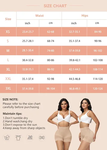 Vista 6 de SHAPSHE Pantalones cortos moldeadores para mujer, cintura alta, control de Beige