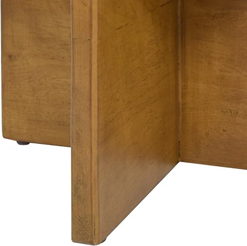 Vista 7 de Jennifer Taylor Home Bali - Otomana redonda tapizada de 18.5 pulgadas con base de madera natural