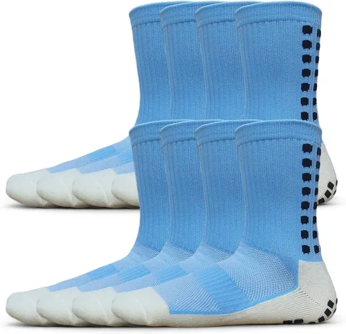 Vista 11 de Anti Slip Soccer Grip Socks, 117 Silicone Dots Non Skid Football Socks 2 negro+2 blancos.