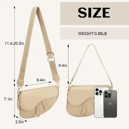 Vista 6 de JBB Bolso de hombro para mujer, bolso de mano, bolso cruzado pequeño, bolso de mano, bolso de mano de piel sintética