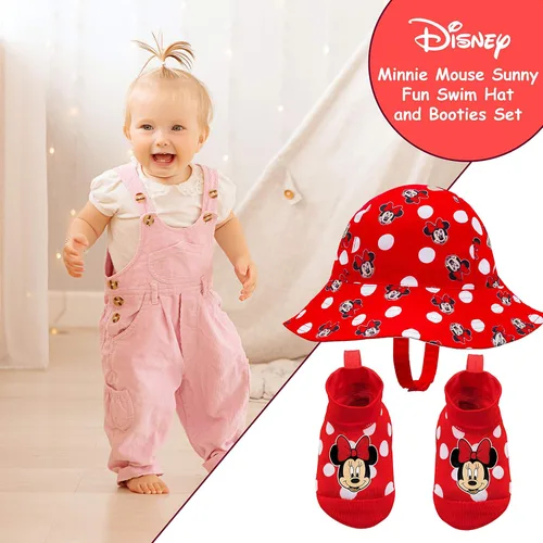 Vista 4 de Disney Conjunto de gorro y botines de natación para bebé Mickey Mouse Minnie Mouse y Princesas protección solar UPF 50 0-12 meses 0-12 meses