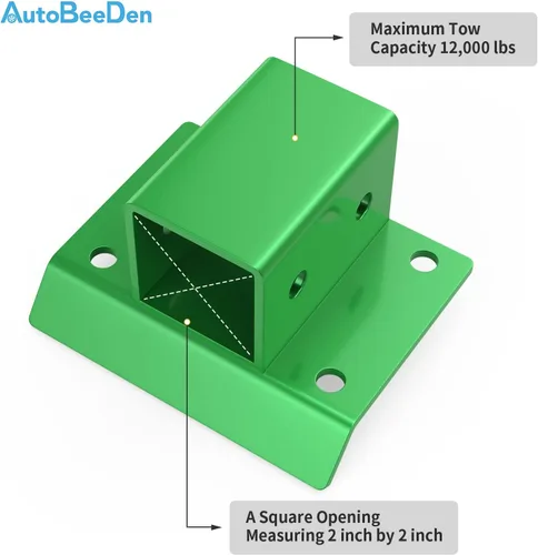 Vista 6 de Ganchos para cubo de tractor receptor de 2 pulgadas, montaje con placa de respaldo, pernos de acero forjado de grado 70, receptor de 2 pulgadas