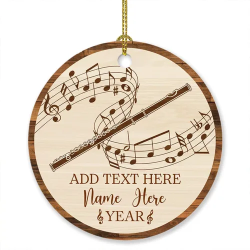 Vista 24 de Adorno de Navidad personalizado de acordeonista 2024, adornos de instrumentos musicales, adorno de acordeón, regalo para amantes de la música, texto