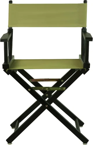 Vista 5 de Casual Home - Silla de director de 18.0 in, marco negro con lona verde oliva