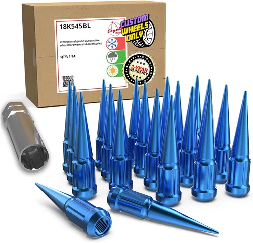Vista 25 de Wheel Accessories Parts 20 piezas M12x1.5 12x1.5 Rosca para coche Spline 1.38" 35mm de largo Tuercas Spline hexagonales azules Se adapta a muchos