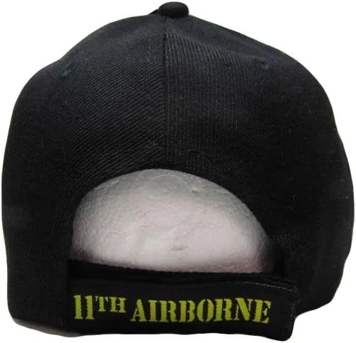 Vista 3 de Fitted Hats for Men Baseball Cap - Adjustable Baseball Caps for Men US Army 11th Airborne Division Angels Black Shadow Embroidered 576