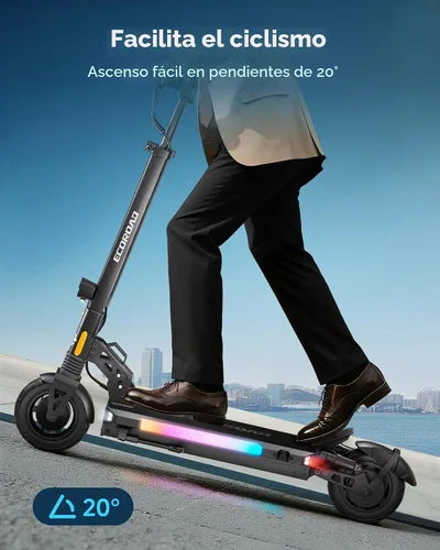Vista 3 de ECOROAD Scooter eléctrico para adultos, hasta 25 MPH Negro - Anaranjado
