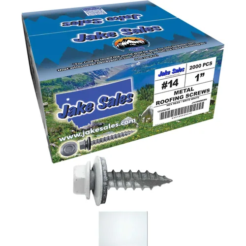 Vista 259 de TORNILLOS PARA TECHOS DE METAL #14: (250) Tornillos x 1" ABC GRIS Tornillo para techo de chapa metálica con cabeza hexagonal y arandela.
