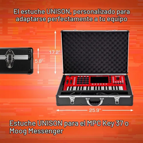 Vista 5 de ANALOG CASES Akai MPC Key 37 / Moog Messenger Case - Estuche rígido ligero