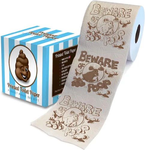 Vista 11 de Printed TP Beware of Bear Poop - Papel higiénico impreso para broma, sorpresa, decoración de baño, regalo novedoso para hombres, mujeres, amigos