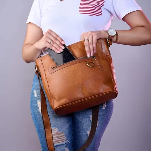 Vista 3 de URBAN LEATHER Bolsos cruzados grandes de 12 pulgadas para mujer bolso bandolera cruzado de cuero auténtico bolso de viaje de diseñador de hombro