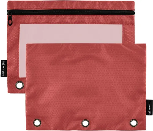 Vista 33 de Gredecor Estuche para lápices con 3 anillos con cremallera negra, paquete de 2 unidades, organizador de carpetas transparentes para ventana escolar