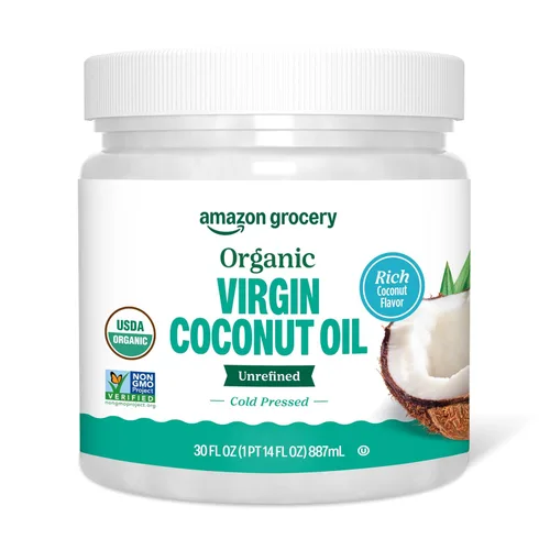 Vista 9 de Amazon Grocery, Aceite de coco orgánico refinado, 15 onzas líquidas (anteriormente Amazon Fresh, el embalaje puede variar)