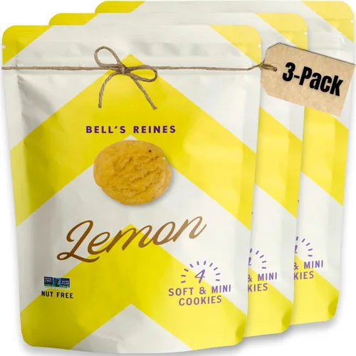 Vista 13 de Bell's Reines Galletas de mantequilla, lote pequeño gourmet suave, aperitivos saludables, paquetes de 4 galletas frescas de panadería, paquete de 3