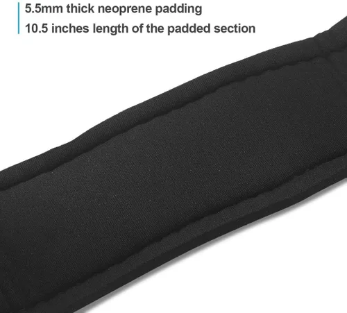 Vista 4 de Correas de tobillo acolchadas de neopreno con anillo en D, para ejercicios de alta resistencia, polea de gimnasio para máquinas de cable