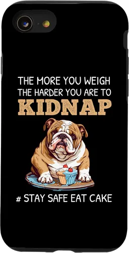 Vista 18 de English Bulldog Dog Lover Funny Quote Stay Safe Eat Cake Case for iPhone 17