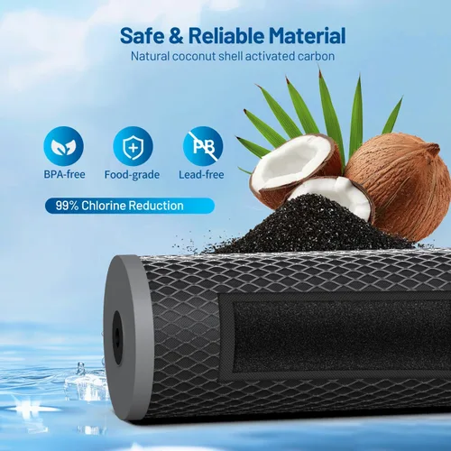 Vista 7 de Cartuchos de repuesto de filtro de agua de 2 etapas de 10 x 4.5 pulgadas para toda la casa, sedimento plisado de 20 micras y filtros de agua