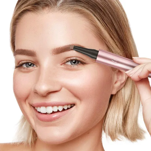 Vista 4 de Pluma de Microblading para Cejas, Lápiz de Cejas Impermeable, Pluma para Cejas con 4 Puntas, Maquillaje de Cejas Mágico Natural Premium de Trazo