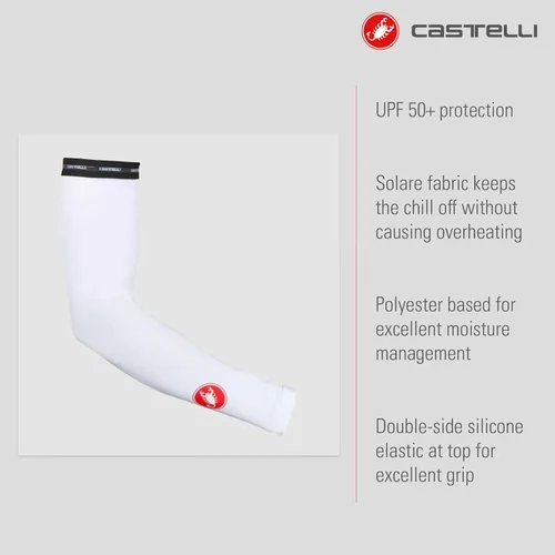 Vista 2 de Castelli Mangas de brazo ligeras unisex UPF 50+ Manga transpirable UPF 50 para hombres y mujeres para ciclismo, ciclismo de carretera y equitación
