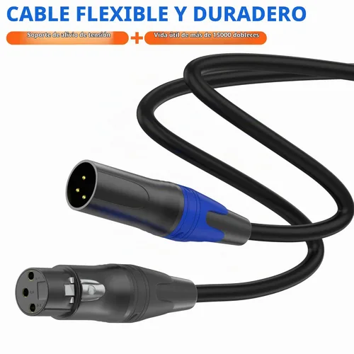 Vista 6 de LanSenSu XLR hembra a 2 XLR macho Patch Y cable, cable divisor de micrófono equilibrado, adaptador de audio, 11.8 pulgadas (paquete de 2)