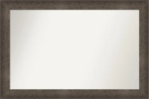 Vista 16 de Amanti Art Espejo de pared personalizado no biselado (25 x 25 pulgadas), marco de bronce acentuado, varios tamaños personalizados, espejo de baño
