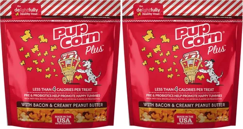 Vista 19 de Pup Corn Plus - Golosinas para perros infladas con prebióticos y probióticos - Pollo y queso cheddar (24 onzas) - Fabricado en Estados Unidos