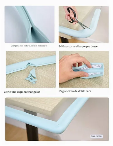 Vista 6 de U forma extra gruesa muebles mesa bordes protectores espuma 6.5 pies
