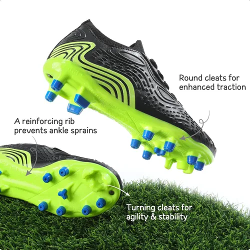Vista 2 de Dream Pairs - Zapatos de fútbol para niños y niñas, zapatos de fútbol para niños pequeñosniños grandes