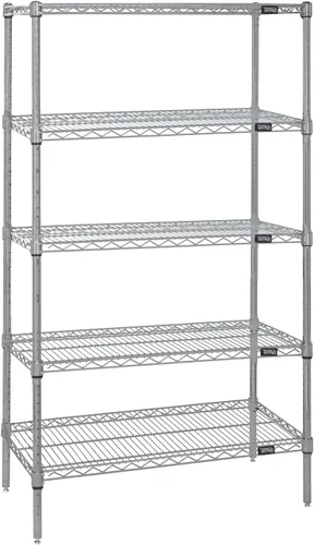 Vista 26 de Quantum Storage Systems WR74-1824BK Kit de inicio para estantería de alambre de 4 niveles de altura de 74 pulgadas, acabado negro, 18 pulgadas