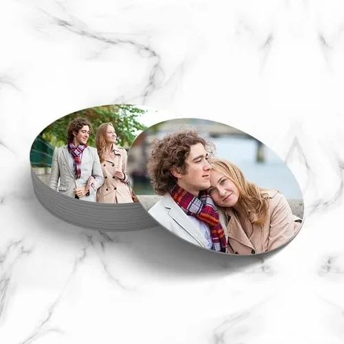 Vista 4 de Canvas Champ Posavasos de té personalizados, posavasos de fotos personalizados, posavasos de té impresos con fotos, tamaño 3.5 x 3.5 pulgadas