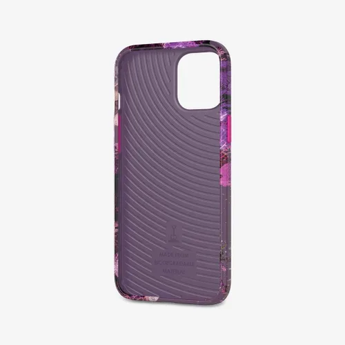 Vista 6 de tech21 Eco Art - Funda para Apple iPhone 12 Pro Max 5G con protección contra caídas de 10 pies, diseño collage 1, color rosa y morado