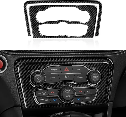 Vista 13 de Coche cambio cambio panel cubierta calcomanías para 2011 2012 2013 2014 Dodge cargador accesorios fibra carbono interior pegatinas