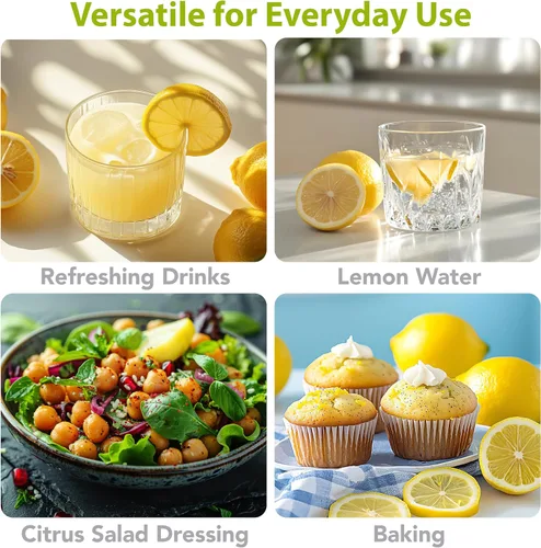 Vista 3 de Joie Citrus exprimidor Squeeze and Pour, exprimidor con boquilla, sin BPA y aprobado por la FDA ABS, Amarillo
