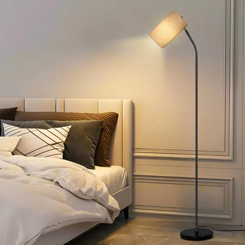 Vista 6 de Ldeco Lámpara de pie de arco para sala de estar con bombilla de 9W y 3 temperaturas de color Modernas lámparas de pie para lectura para dormitorio