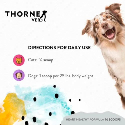 Vista 6 de ThorneVET Fórmula para la salud del corazón: apoyo cardiovascular para perros y gatos, 90 cucharadas