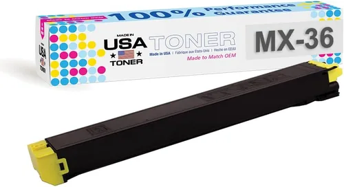 Vista 10 de MADE IN USA TONER Cartucho de repuesto para Sharp MX36NT, MX-2610N MX-2615N MX-3110N MX-3115N MX-3610N (negro, cian, magenta, amarillo, paquete de 4)