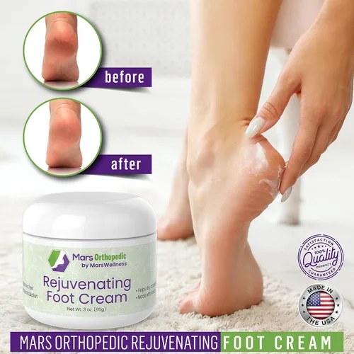 Vista 6 de Mars - Crema ortopédica rejuvenecedora para pies secos y agrietados, loción para pies diabéticos – Crema hidratante natural de acción rápida