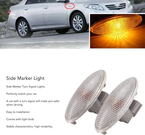 Vista 2 de 2 piezas de luz de marcador lateral ámbar de repuesto para AURIS 2007-2010, para 2007-2010, para 2006-2009, para 2006-2011