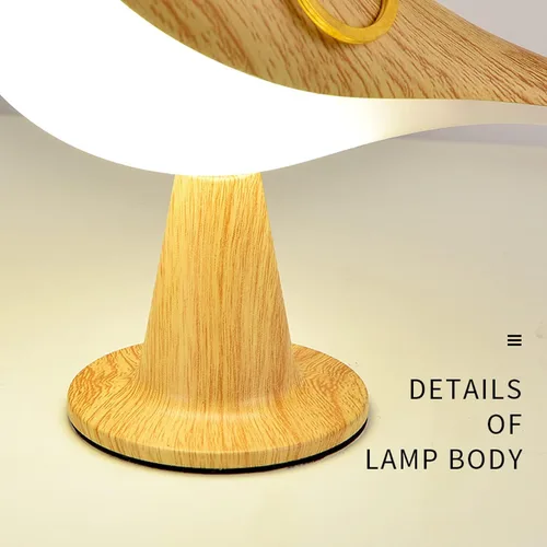 Vista 7 de Lámpara de mesa con control táctil de mesita de noche, lámparas de aroma, con forma de pájaro, lámpara de escritorio LED con puerto de carga USB, 3