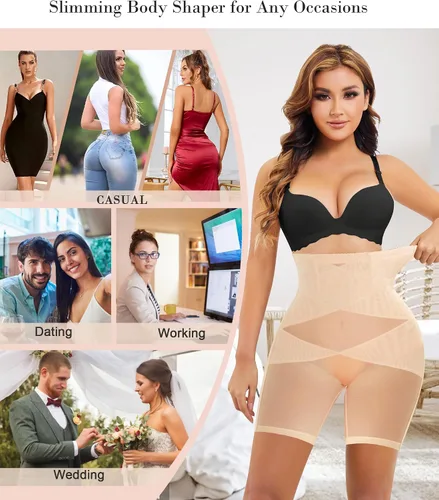 Vista 6 de Nebility Entrenador de cintura alta con control de abdomen para mujer