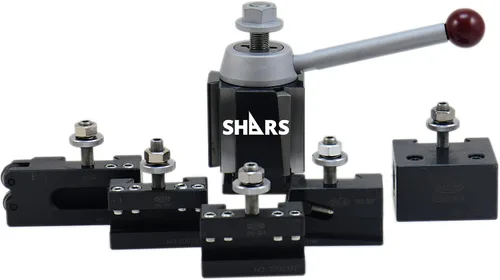 Vista 3 de Shars AXA - Juego de 6 postes de herramientas de cambio rápido tipo cuña para torno de 6 a 12 pulgadas 202-9474C M