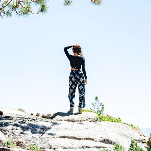 Vista 5 de Lotus and Luna Pantalones de harén para mujer, pantalones tailandeses para playa y descanso, cintura alta, pantalones bohemios, pantalones geniales