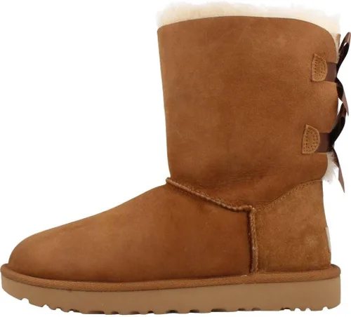 Vista 3 de UGG Bailey Bow II para mujer Castaño