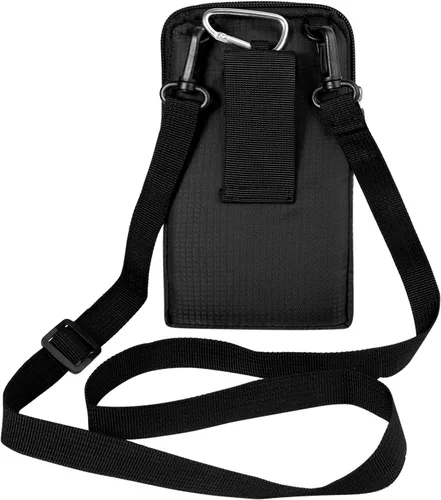 Vista 5 de Funda de nailon para teléfono celular para hombre, con clip para cinturón, bolsa de cintura compatible con iPhone 17 Pro Max Galaxy S26 Ultra S26+