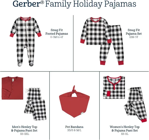 Vista 7 de Gerber Pijamas a juego unisex para bebés