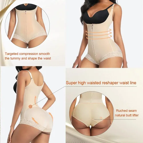 Vista 4 de FeelinGirl Shapewear for Women Tummy Control Fajas Colombianas Body Shaper Post Surgery Compression Garment Girdle